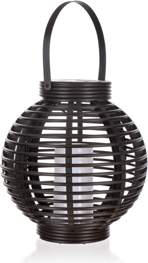 Lanterne solaire suspendue avec effet de flamme, 1 LED, 22 × 23 cm