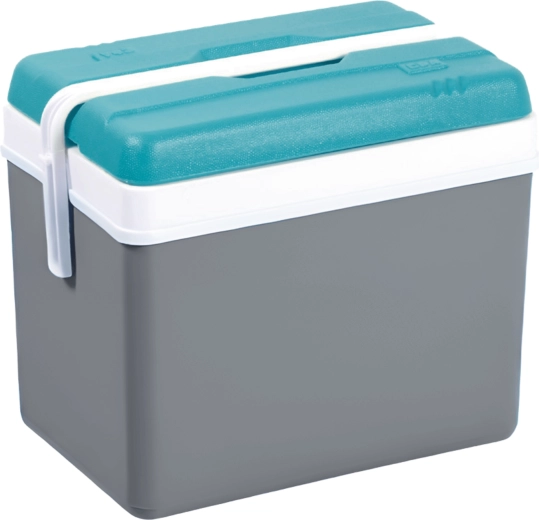 Glacière passive de randonnée 35 L KAMAI EDA, grise avec couvercle turquoise