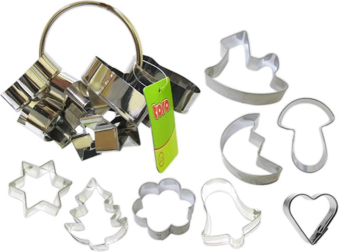 Set d’emporte-pièces en inox pour biscuits, 8 pcs