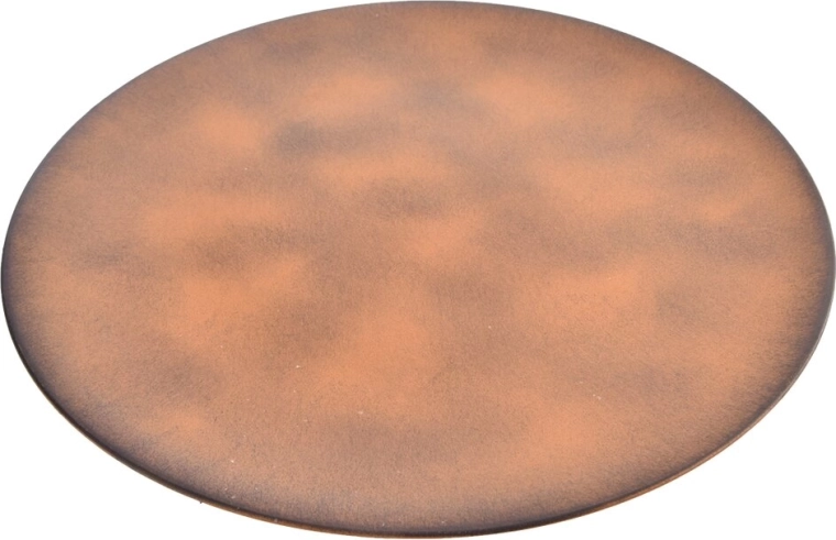 Plateau de service rond en plastique UH, couleur rouille, 33 cm