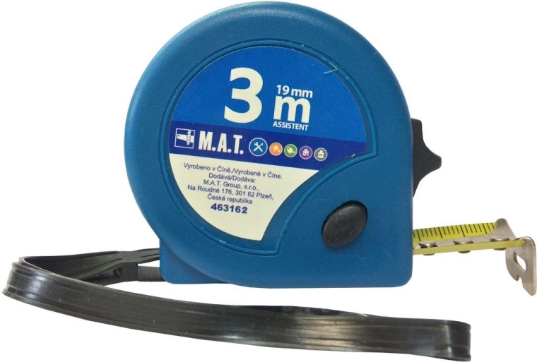 Mètre ruban rétractable 3 m x 19 mm Assistente