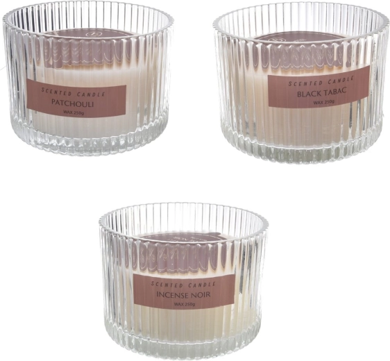 Bougie parfumée en verre RIB blanche 710 g