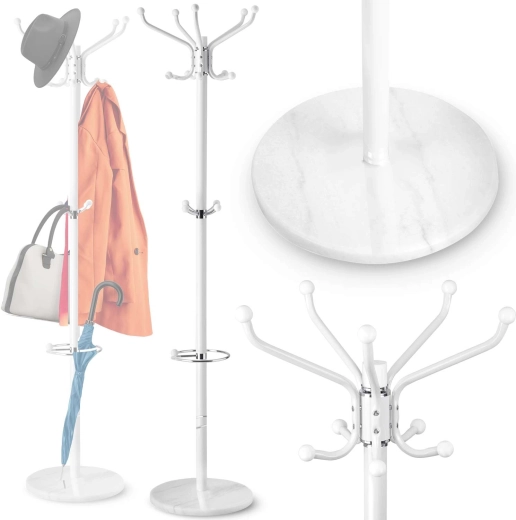 Porte-manteau sur pied Massido avec base en marbre