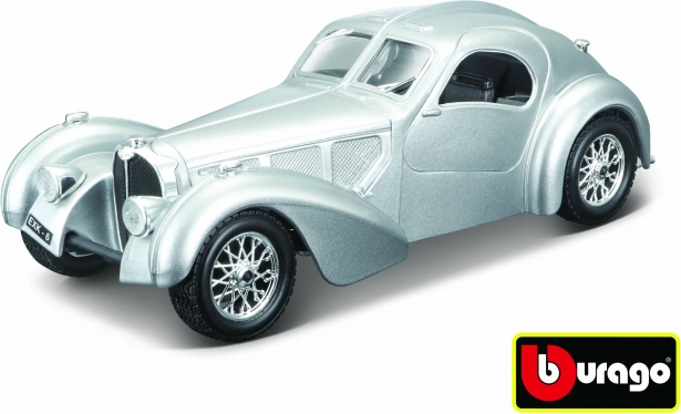 Modèle de voiture Bugatti Atlantic 1:24 argent de Bburago