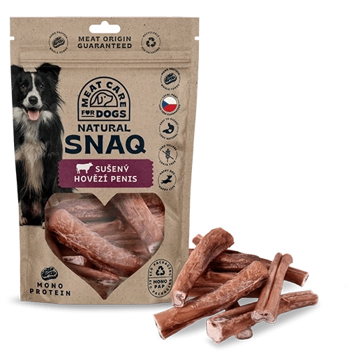 Pénis de bœuf séché pour chiens 200 g – DOG SNAQ