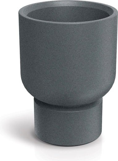 Pot de fleurs Molta Base Round Midl 40 cm gris granit