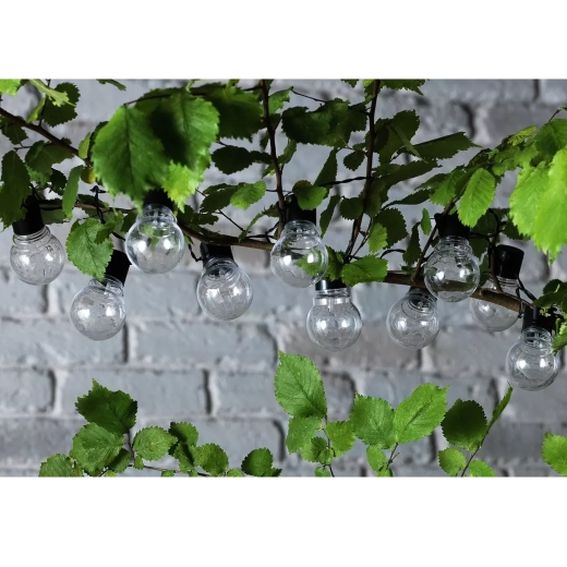 Guirlande lumineuse solaire LUCA 10 LED blanc froid, 3,8 m