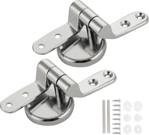 RENEW FORCE charnières métalliques en U pour abattant WC en acier inoxydable, chromées