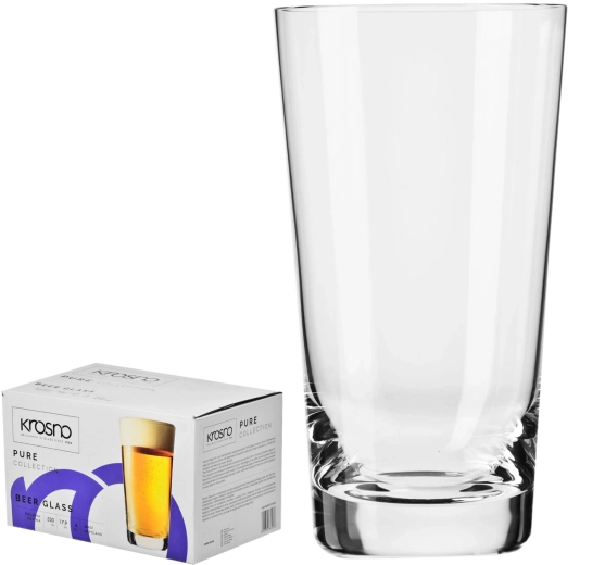 Set de verres à bière Krosno Pure 530 ml – 6 pcs