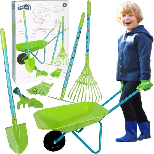 Grande trousse de jardinage pour enfants avec brouette SMALL FOOT