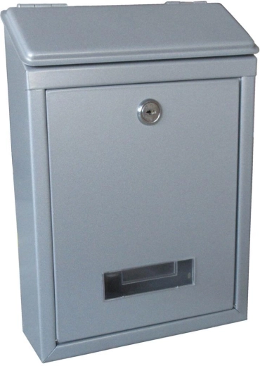 Boîte aux lettres grise 210 × 300 × 60 mm en acier galvanisé