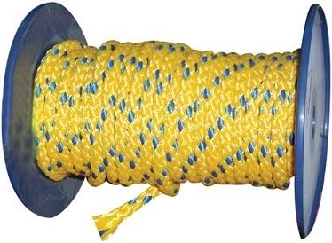 Corde tressée en polypropylène sans âme 8 mm, colorée, 15 m