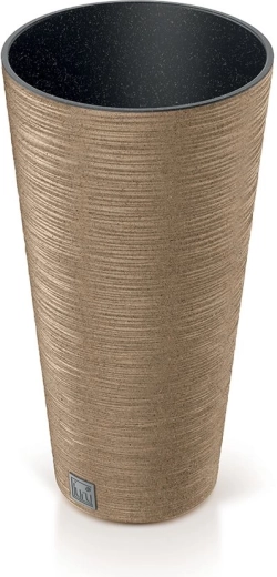 Cache-pot Furu Slim Eco Wood avec insert 25 cm – naturo