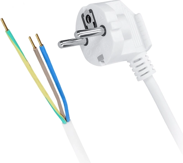 Solight cordon flexo 3× 1,5 mm² blanc 3 m