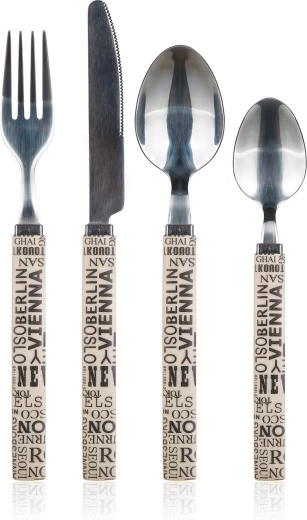 Set de couverts CAPITAL 24 pièces avec manche en plastique, inox