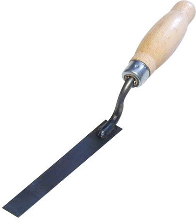 Cuillère de modelage en acier 140 × 20 mm avec manche en bois verni