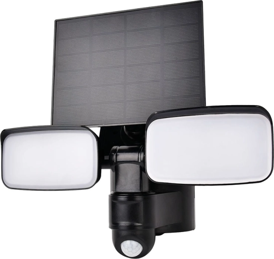 Solight luminaire LED solaire extérieur avec détecteur de mouvement 9 W 850 lm 4000 K noir - 1 pièce
