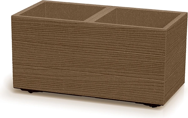 Jardinière Madera Case Eco Wood marron – bac modulaire à motif bois