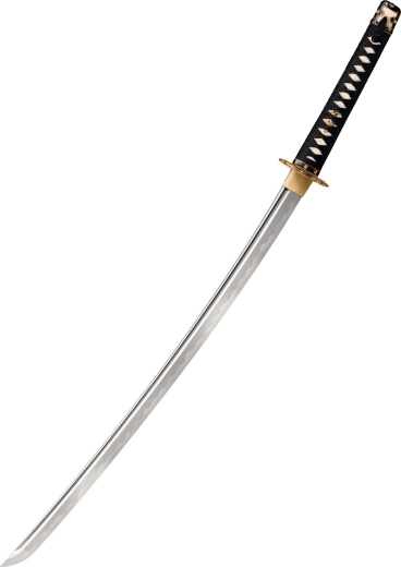 Cold Steel Tachi katana en acier damassé, 76,2 cm, fourreau en bois laqué
