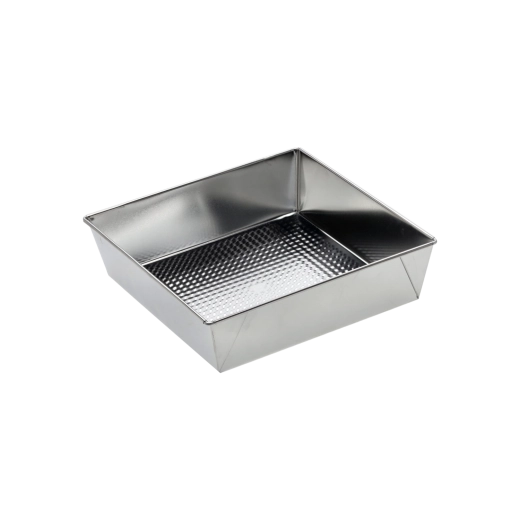Moule à pâtisserie carré en acier avec fond texturé 23,5 × 23,5 × 6 cm SNB