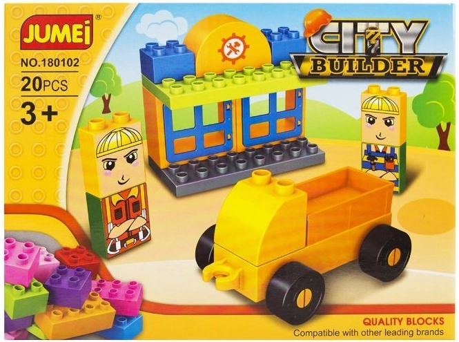 Jeu de construction Jumei City Builder ville – chantier, 20 pièces, 26 × 19 cm - 1 pièce