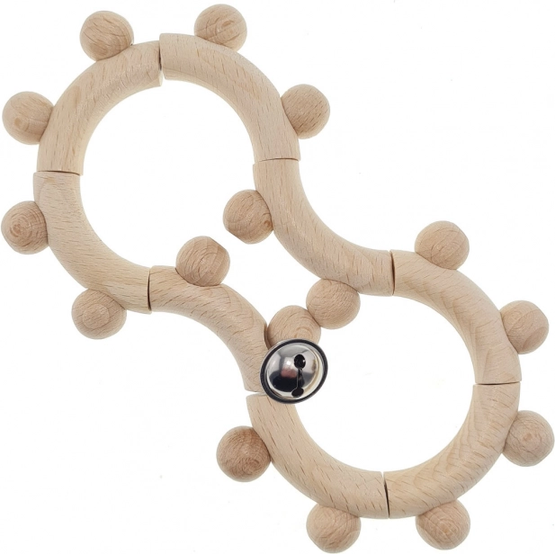 Hochet en bois avec grelot