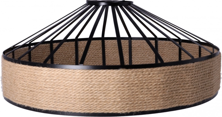 Lampe de plafond en corde de chanvre sur chaîne - diamètre 40 cm