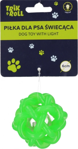 Balle lumineuse verte pour chiens