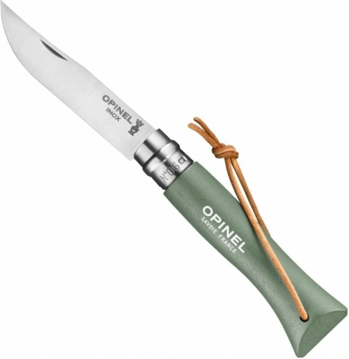 Opinel N°06 Trekking couteau de poche, vert sauge, 7 cm