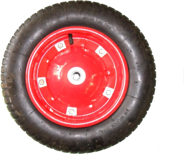 Roue pneumatique pour brouette de jardin 370 mm, alésage 16 mm