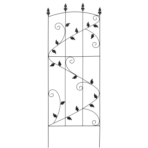 Support de jardin en métal pour plantes grimpantes 60 × 167 cm – noir
