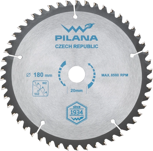 Lame de scie PILANA 180 mm, 50 dents, WZ, SK