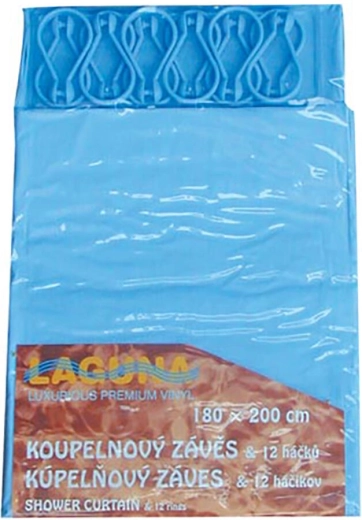 Rideau de douche UNI 180 × 180 cm en PEVA, 12 crochets, assortiment de couleurs