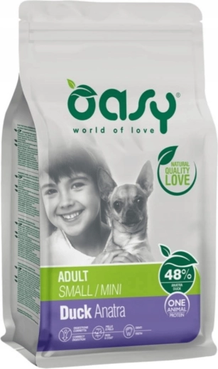 Oasy One Animal Protein Adult Small/Mini canard 2,5 kg