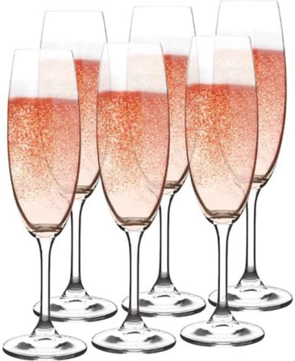 Verres à champagne LARA 220 ml, lot de 6 pièces