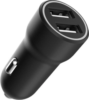 Adaptateur voiture USB double 3,1 A, noir