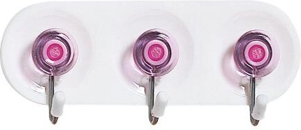 Porte-manteau autocollant avec 3 crochets, plastique et métal, assortiment de couleurs 11 × 4 cm