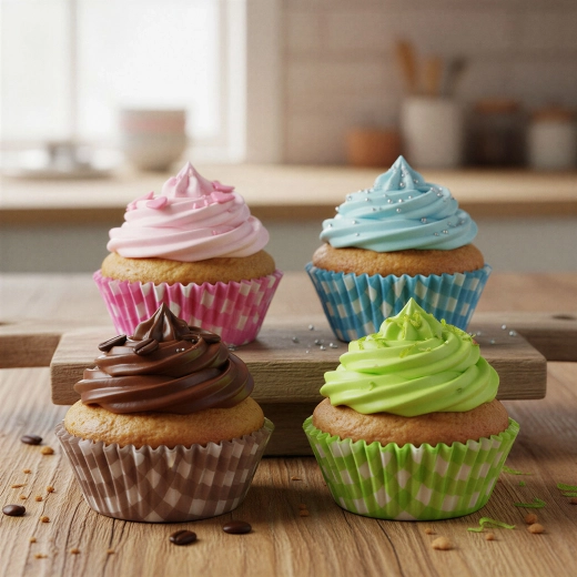 Moules en papier à carreaux pour muffins - 100 pièces