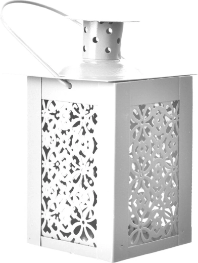 Lanterne métallique blanche