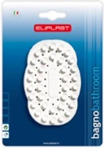 Porte-savon ovale avec ventouses 10 × 7 cm, blanc