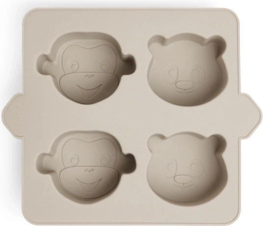 NuuRoo Anan moules de cuisson en silicone en forme d’animaux, 2 pièces, cobblestone