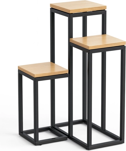 Support à fleurs Renew Force style loft 67 cm avec 3 étagères décor craft - 1 pièce