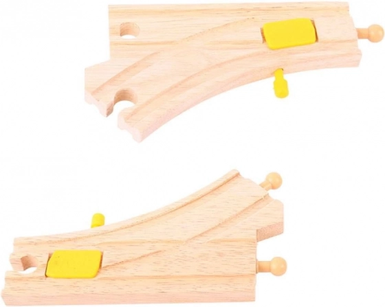 Aiguillage en Bois pour Circuits de Train Bigjigs Rail 2 Pièces