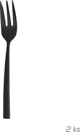 Fourchettes à dessert en acier inoxydable Black, 2 pcs