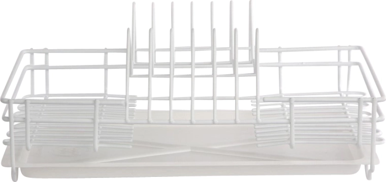 Égouttoir à vaisselle blanc 35 cm avec bac d’égouttage