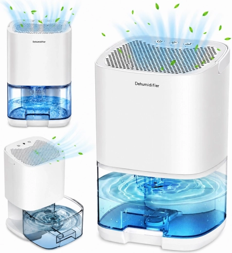 Déshumidificateur d’air avec réservoir de 1 l et éclairage RGB
