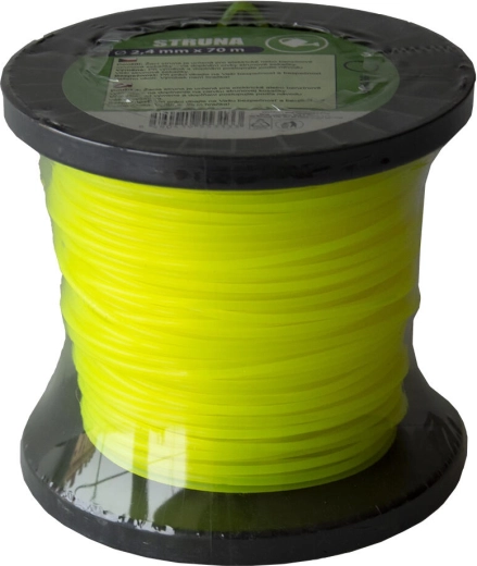 Fil nylon pour débroussailleuse 2,4 mm (rond) 70 m jaune