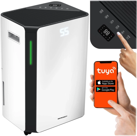 Déshumidificateur d’air à compresseur avec Wi‑Fi 20 l/24 h BERDSEN BD-532 blanc