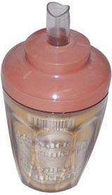 Sucrier doseur en plastique 11 cm, transparent