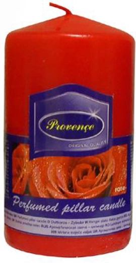 Bougie parfumée en paraffine cylindre Rose 6 × 11,1 cm